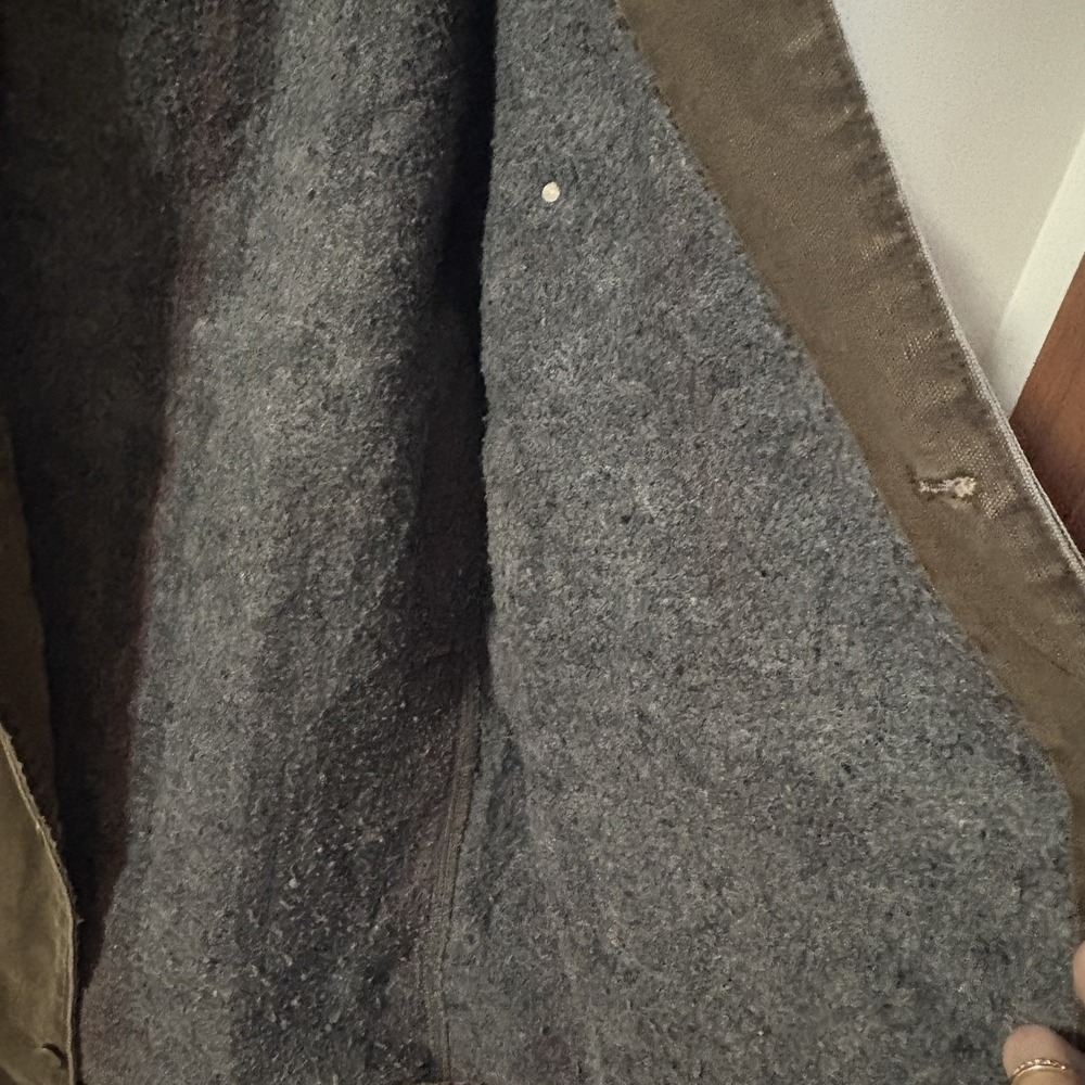 VTG Carhartt Chore Coat Jacket LT C02CHT Blanket Lined Canvas Workwear Brown - Picture 10 of 12
